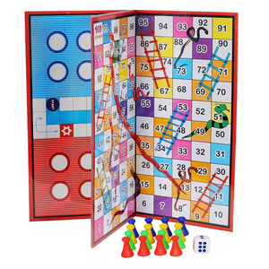 Juego de Mesa 2 en 1 Ludo y Serpientes y Escaleras, Cartón Laminado en PVC, Plegable, Educativo, Familiar, Juego de Interior - Product Image 5