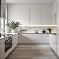Meilleures ventes : Armoire murale de cuisine moderne sur mesure, finition brillante, avec accessoires