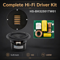 Speaker Midrange atau Speaker Bass Tengah Samtronic 5.25 Inch dengan Ribbon Tweeter dan Kit Crossover untuk Speaker Rak Buku DIY