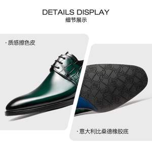 รองเท้าหนังคุณภาพสูงเย็บสีดำ-การออกแบบแฟชั่นแบรนด์ใหม่สำหรับรองเท้าผู้ชายระดับพรีเมียม - Product Image 4