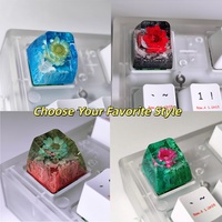 Capuchons de touches artisanaux en résine florale translucide 3D, compatibles avec les interrupteurs de type MX, personnalisables OEM/ODM pour clavier mécanique