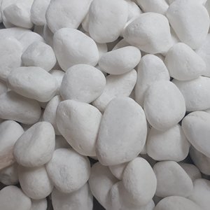 Galets de jardin en pierre naturelle, pavé paysager paysager pour l'extérieur, usine du Vietnam, gravier, blanc, neige - Product Image 6