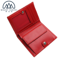 Dompet Pendek Wanita Kulit PU Embos Ular Berkualitas Tinggi Mewah dengan Logo Custom, RFID, dan Kancing Solid dari Polyester, Merk Mount Yanzhi