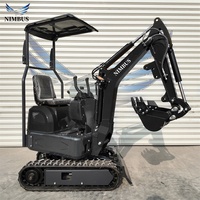 Mini-excavatrice compacte NIMBUS Zero-Tail, certifiée CE EPA EuroV, fabriquée par le fabricant