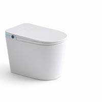 Toilette intelligente moderne avec bidet, chasse d'eau automatique, siège chauffant, télécommande, toilette monobloc en céramique à poser au sol