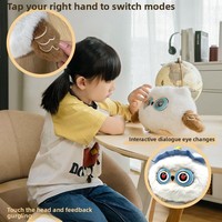 Nouveau produit transfrontalier : Poupée IA éducative en peluche avec fonction Q&A et yeux émotionnels, compagnon de bureau, rembourrage en coton PP, à partir de 14 ans