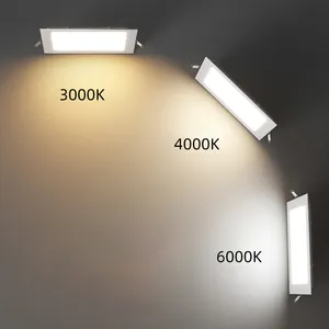 फैक्टरी मूल्य इनडोर प्रकाश Recessed घुड़सवार घर कार्यालय छत के लिए स्लिम दौर वर्ग पैनल प्रकाश का नेतृत्व किया