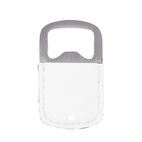 Prix usine blanc Sublimation en acier inoxydable bière ouvre-bouteille bricolage impression PU cuir ouvre-bouteille