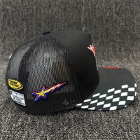 Gorra Trucker de 5 Paneles con Logotipo Bordado Personalizado de Alta Calidad, Sin Cables, Bordado Continuo, Parche Tejido Personalizado, Gorra de Malla
