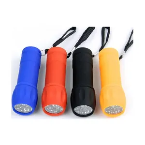 2023 Promotie Geschenk Fakkels Mini 9 Led Zaklampen Fakkels Kleine Oplaadbare Zaklamp Camping Aaa Noodzaklamp Droge Batterij