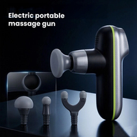 Pistolet de massage portable rechargeable 4 têtes pour le corps entier, idéal pour la relaxation musculaire, la gym et les voyages