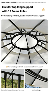 <span class=keywords><strong>Tente</strong></span> Uplion Yuanheng Tiki Bar avec porte coulissante, pavillon en chaume, toile imperméable en maille diamantée et revêtement poudré - Product Image 2