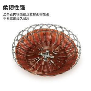 Round Imitation Rattan <b>Snack</b> Basket 30 Series Eco-Friendly Fruit Platter For Living Room KTV <b>Bar</b> Storage - Product Image 4