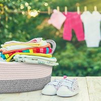 Paniers de rangement, lot de 4 bacs de rangement en corde de coton tissé panier décoratif pliable avec poignées pour bébé crèche linge enfant