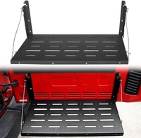 Plateau de montage de porte arrière en alliage noir mat pour Jeep Wra-ngler JK 2007-2018