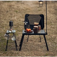 Tabouret et table pliants 2-en-1 tactiques portables en alliage d'aluminium, rétractables et compacts pour le camping, les pique-niques et les voyages en plein air