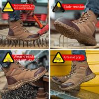 Bottes de sécurité pour hommes AMAWEI, anti-perforation, anti-écrasement, antidérapantes, indestructibles, avec embout en acier