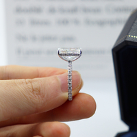 Bague de mariage et de fiançailles Madonna en diamant de laboratoire pour femme, or blanc 9K 14K 18K, or rose, or jaune, platine