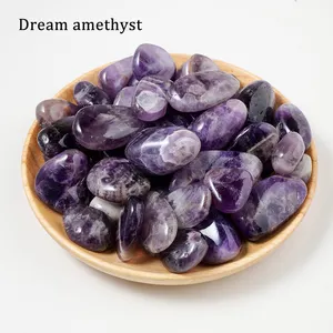 Wholesale Natural Crystal Polished Tumble Stone Healing Amethyst Gravels Garden Fish Tank Decoration