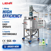 Cuve de mélange en acier inoxydable de 300 L avec agitateur pour la production de crèmes et de lotions cosmétiques