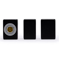 Ensemble de Mahjong japonais personnalisé 0.75 "x 0.63" x 1 "Carreaux de divertissement noir 144 Western Family Table Board Game