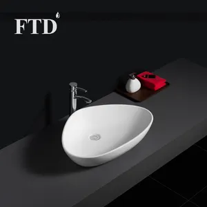 Lavabo de cerámica de superficie sólida para baño, lavabo de pared moderno, Superb