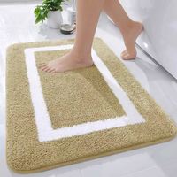 Tapis de bain Shaggy antidérapant absorbant l'eau tapis de sol tapis de toilette ensembles de tapis de salle de bain pour salle de bain 2025