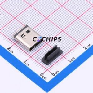 TYPE-C 6P LCH10.0 USB Connector Through hole Component (THT) Connector Type-C USB 3.1 Female Through Hole - Product Image 1