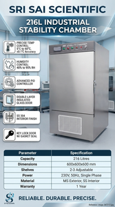 ห้องควบคุมอุณหภูมิอุตสาหกรรมแบบ PID รุ่น Sri Sai Scientific 216L พร้อมวัสดุ MS และ SS - Product Image 5