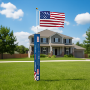 Kit Asta Portabandiera in Alluminio Liuman 20 Piedi, Sezionale Extra Spesso con 1 Bandiera in Poliestere Modello D0100HPDPE7 - Product Image 2