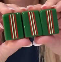 Tuiles de Noël Cajun en acrylique de luxe, 160 tuiles de Mahjong, ensemble américain 3 couches avec mardijong