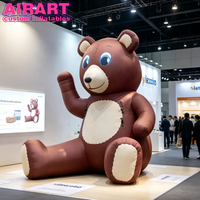 Ballon gonflable en forme d'ours brun de la faune forestière, mascotte d'ours ignifugée sur mesure avec gonflage à l'air compris