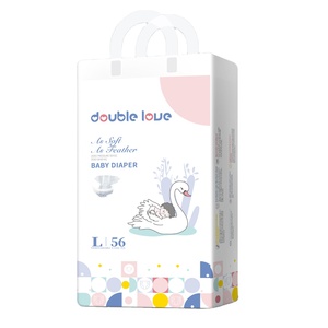 Pañales Desechables para Bebé Double LOVE, Alta Absorbencia, Cintura Elástica Grande, Tela No Tejida Estampada, Contenedor de 20 Pies - Product Image 1