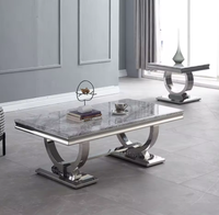Meubles de salon de haute qualité au design moderne, tables basses au design italien en acier inoxydable