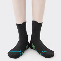 Chaussettes de tennis pour hommes, mi-mollet, respirantes, à séchage rapide, en coton tricoté, antibactériennes, antidérapantes, anti-humidité, pour le printemps