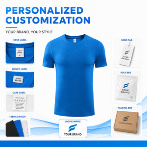 T-shirt de sport en polyester 100% de haute qualité, séchage rapide, 150g, respirant, manches courtes, personnalisable avec logo. - Product Image 5