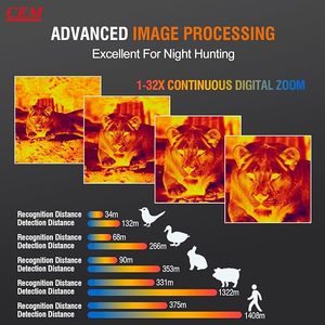CEM T-70 120X120 해상도 50Hz 사냥을 위한 열 단안 야간 투시경 - Product Image 4