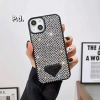 Étuis de téléphone portable mignons avec cristaux brillants 3D en forme de diamants pour iPhone 14 13 12 11 Pro Max XS XR X 7 8 Plus SE 2020, housses en diamant
