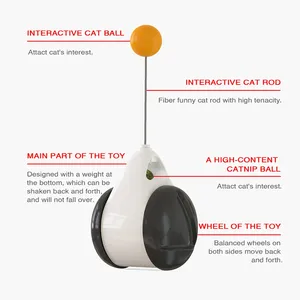 Tumbler Swing Cat Toys Kitten Interactive Balance Car Cat Chasing Toy con <span class=keywords><strong>Catnip</strong></span> Funny Cat Products Support Dropshipping - Product Image 6