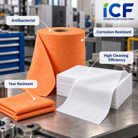 Lingettes industrielles robustes pour l'huile, l'eau, les liquides de refroidissement, les diluants pour peinture, le nettoyage des métaux et la fabrication, chiffons de nettoyage
