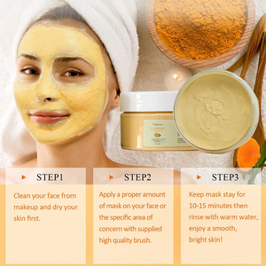 <span class=keywords><strong>Mascarilla</strong></span> Facial de Arcilla con Cúrcuma al por Mayor, Vitamina C, Blanqueadora, <span class=keywords><strong>Exfoliante</strong></span>, Producto Cosmético para el Cuidado de la Piel, Extracto <span class=keywords><strong>Natural</strong></span>, <span class=keywords><strong>Mascarilla</strong></span> Facial de Lodo - Product Image 3