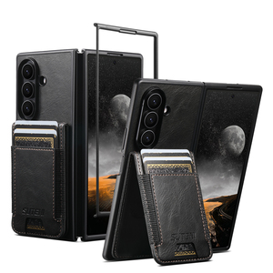 Étui de téléphone SUTENI pour Samsung Z Fold 8 Ultra avec porte-cartes, bande élastique, texture lisse, support en similicuir de luxe, compatible Galaxy Z Fold 7 6 - Product Image 1