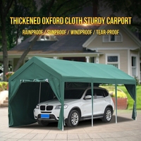 Abri de voiture robuste, tente de protection imperméable anti-UV, idéal pour salons professionnels, garage, abri de voiture, installation rapide, six pieds pour stationnement de SUV