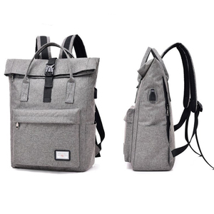 Sac à dos personnalisé de haute qualité, à enroulement, avec logo personnalisé, en polyester, avec port USB - Product Image 3