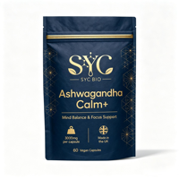 Extrait d'Ashwagandha SYC BIO, fabricant OEM ODM, 3000 mg, à base de plantes, 60 capsules végétaliennes, formule personnalisée, marque privée, usine