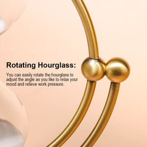 Precio de fábrica 30 minutos soporte de metal reloj de arena temporizador reloj de arena giratorio - Product Image 6