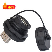 Conectores macho y hembra USB3.0 Conector de cable impermeable IP67 con tapa para transmisión de datos