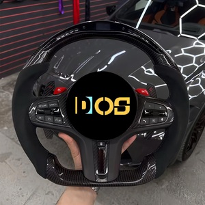 Volante de Coche Compatible con F30 M Sport para <span class=keywords><strong>BMW</strong></span> F35 F80 F10 F16 F25 M3 M4 M2 M5 <span class=keywords><strong>M7</strong></span>, de Fibra de Carbono y Cuero, de 4 Radios - Product Image 3