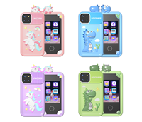 Téléphone intelligent pour enfants licorne, appareil photo CMOS avec zoom optique 10x-20x, design étanche avec fonction de lecture MP3