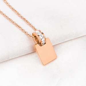 Joyería de acero inoxidable personalizada para niña, collar con colgante de cristal de <span class=keywords><strong>alma</strong></span> Mate de Destiny grabado de oro rosa - Product Image 6